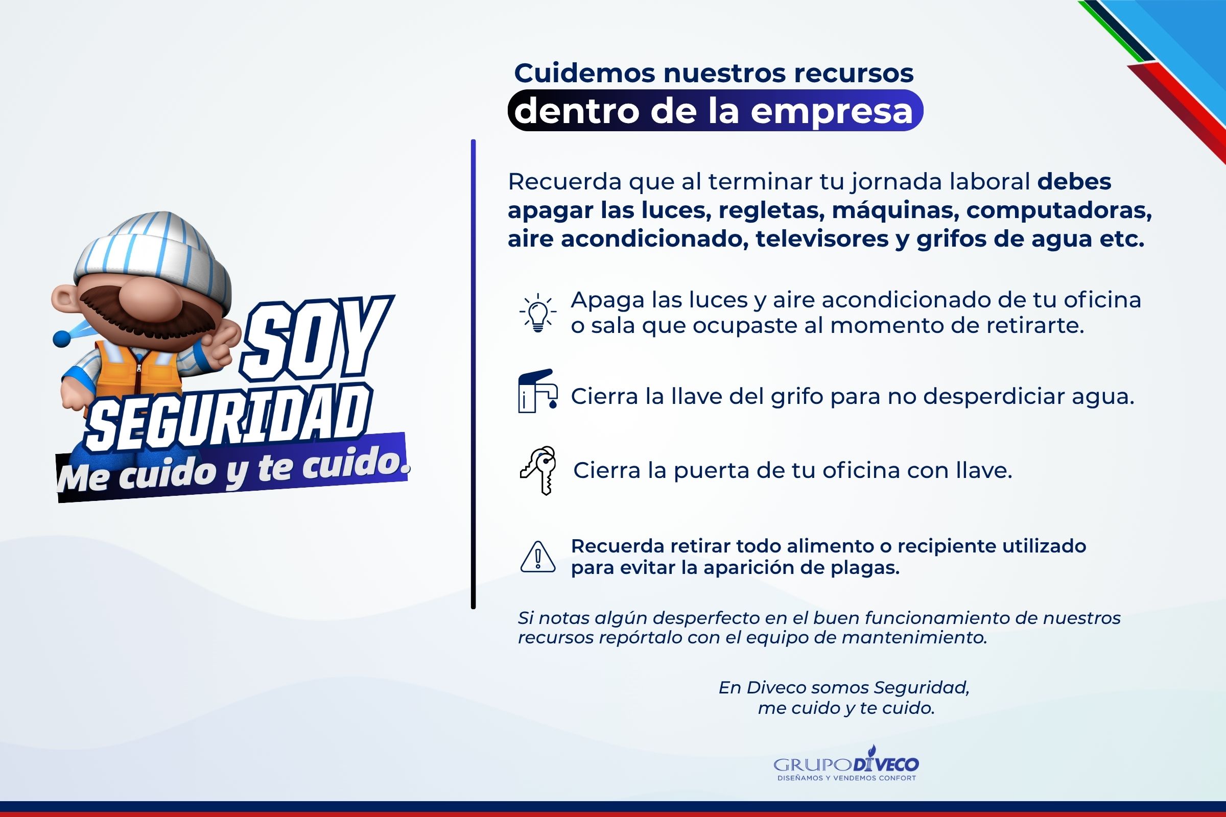 Cuidemos nuestros recursos dentro de la empresa