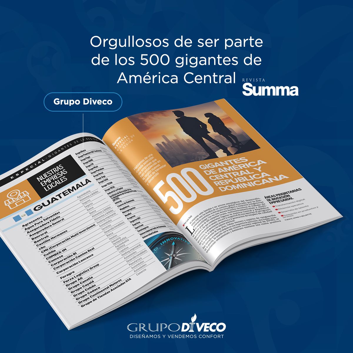 Grupo Diveco entre los 500 Gigantes de America Central
